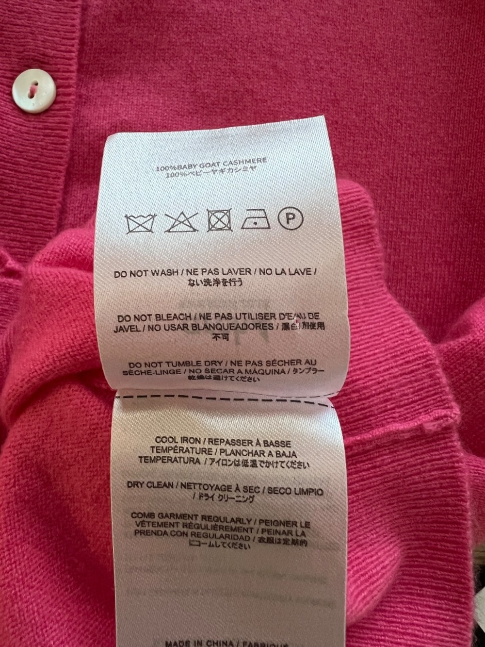 Arch4 baby goat, cashmere sweater, vest, geranium, pink, size, large, NWT - Picture 7 of 7